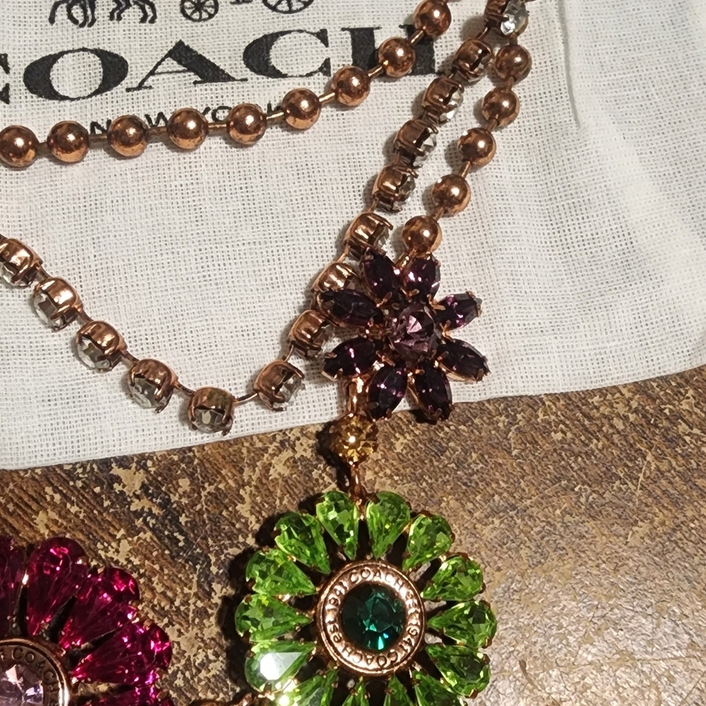 Coach RARE ! Poppy Necklace - Picture 4 of 8